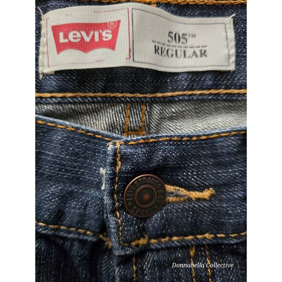 Boys 505 Levi's Dark Wash Size 16 Reg 28x28 - Picture 3 of 7